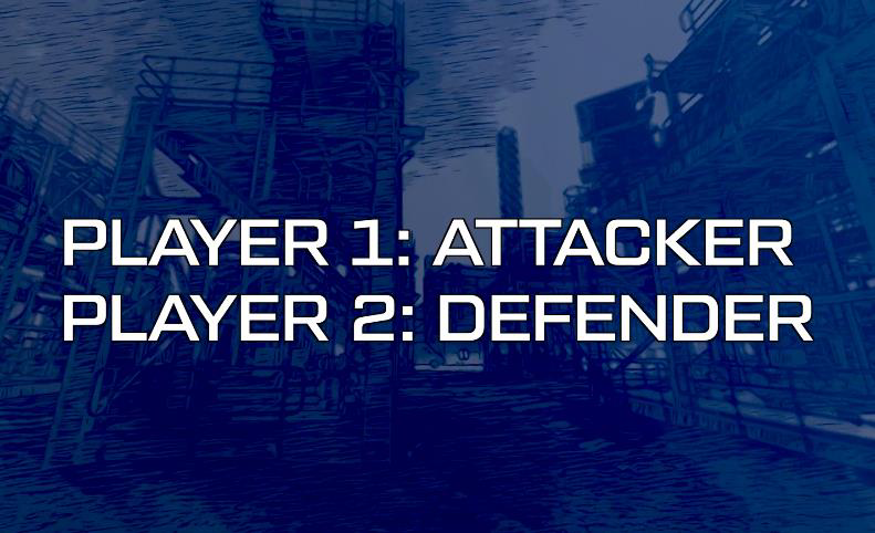Player 1: attacker. Player 2: defender.